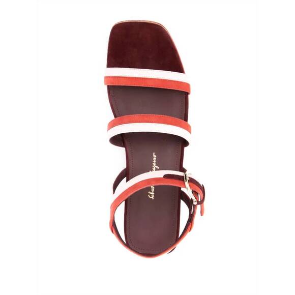 NEW SALVATORE FERRAGAMO women\'s mysen sandal in multi color